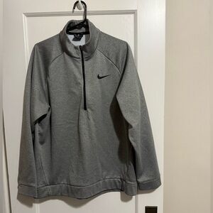 Nike Heather Gray Pullover with Black Logo